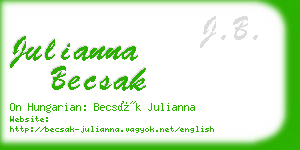 julianna becsak business card
